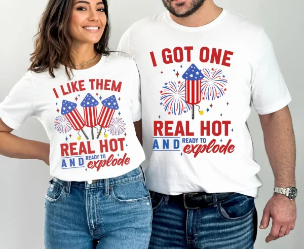 Funny Couples Matching Fourth of July Shirts 2