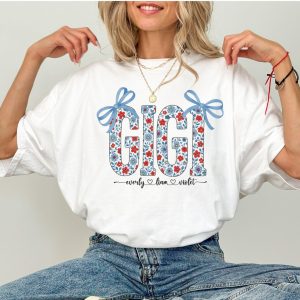 Gigi 4th Of July T-Shirt, Personalized Gigi Shirt,Coquette Gigi America Tee,4th of July Gigi T-Shirt,4th Of July Gift For Gigi
