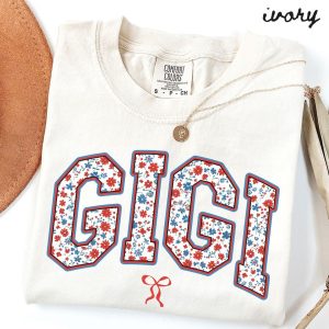 Gigi T-Shirt, 4th of July Grandma T-Shirt, Mother's Day Gifts, New Grandmother Tee, Fourth of July Shirts, Women's