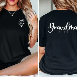 Grandma Est Date T Shirt 1