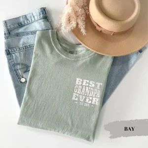 Best Grandpa Ever T-Shirt, Custom Grandpa Est, Funny Granddad Shirt, Gift for Grandpa, Father's Day Gift