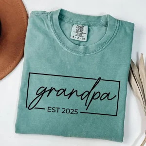Custom Grandpa EST T-Shirt, Funny Granddad Shirt, Gift for Grandpa, Father's Day Gift
