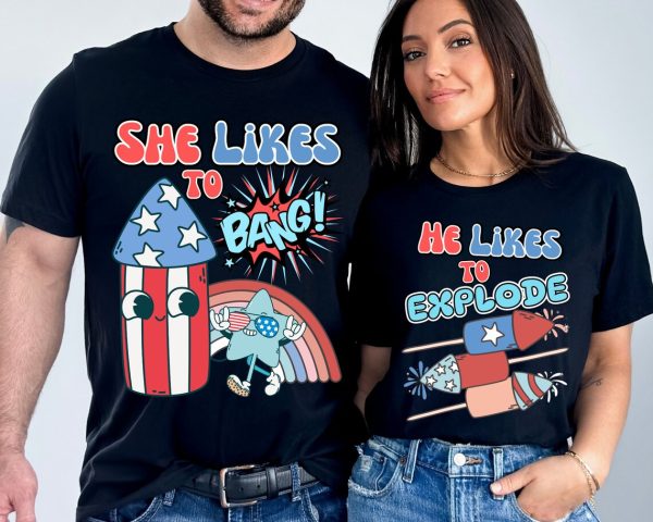 July 4th Matching Couple Shirt 3