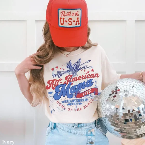 July 4th Shirt USA Mama Shirt 2