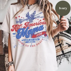 July 4th Shirt USA Mama Shirt 3