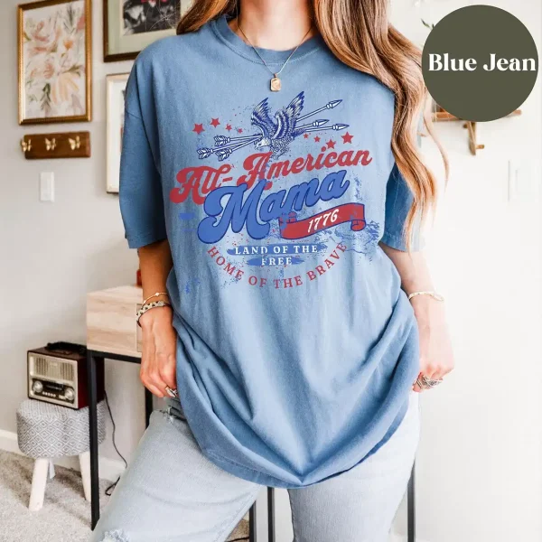 July 4th Shirt USA Mama Shirt 4