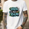 MenS Short Sleeve T Shirt Black PAPA AU RHUM Tropical Graphic Design for Casual Wear 2