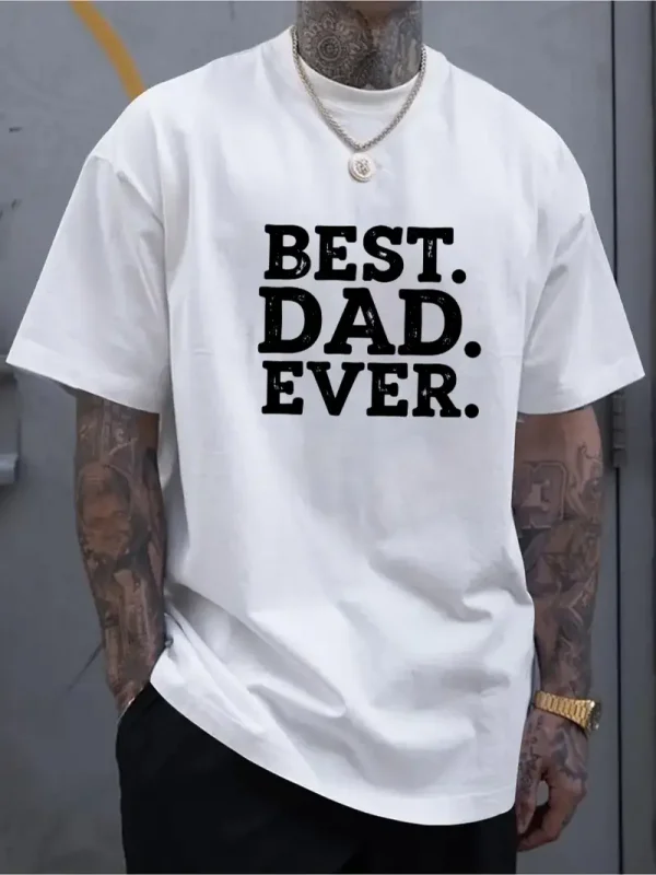 Mens BEST DAD EVER Graphic T Shirt 1