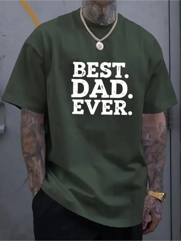 Mens BEST DAD EVER Graphic T Shirt 4
