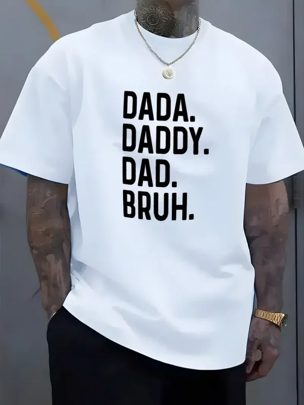 Mens Casual Graphic T Shirt with Bold DADA. DADDY 1