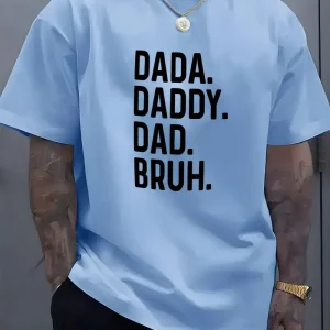 Mens Casual Graphic T Shirt with Bold DADA. DADDY 2