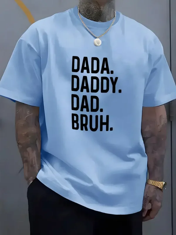 Mens Casual Graphic T Shirt with Bold DADA. DADDY 2