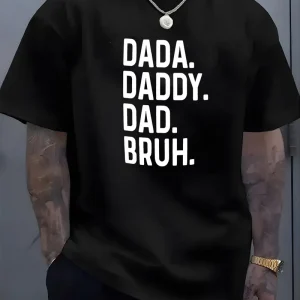 Mens Casual Graphic T Shirt with Bold DADA. DADDY 3