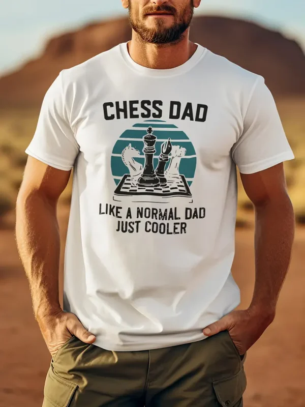 Mens Chess Dad Graphic T Shirt 1