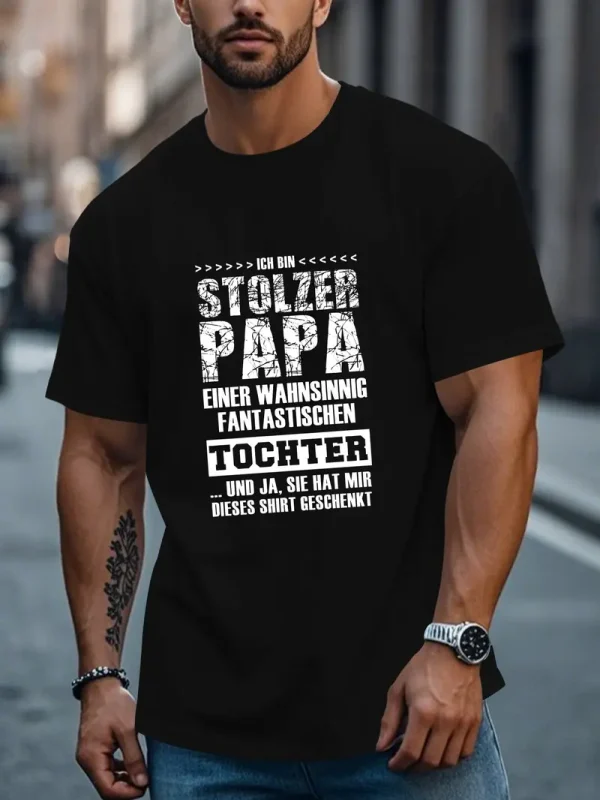 Mens German Dad Daughter Graphic T Shirt 1
