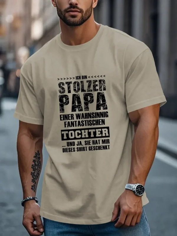 Mens German Dad Daughter Graphic T Shirt 3