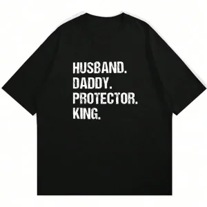 Mens Short Sleeve T Shirt with Husband Daddy 3