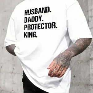 Mens Short Sleeve T Shirt with Husband Daddy 4