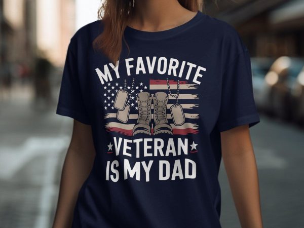 My Favorite Veteran Is My Dad T Shirt 3