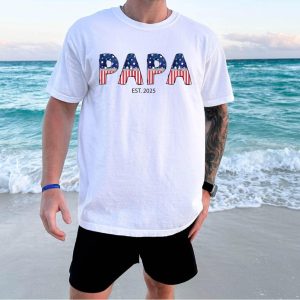 Papa American Flag Shirt 1