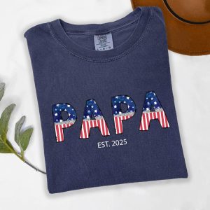 Papa American Flag Shirt 2
