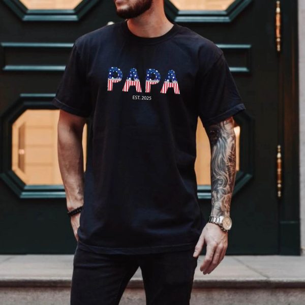 Papa American Flag Shirt 3