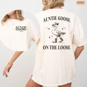 Personalized Auntie Silly Goose Shirt, Funny Goose Lover, One Silly Goose Birthday, Aunt Gift From Niece, Aunt Gift Nephew