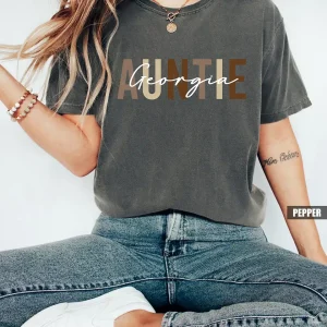 Personalized Auntie T shirt 3
