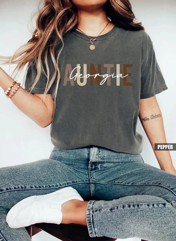 Personalized Auntie T shirt 3