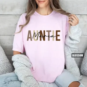 Personalized Auntie T shirt 4
