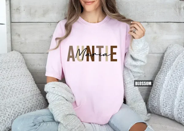 Personalized Auntie T shirt 4
