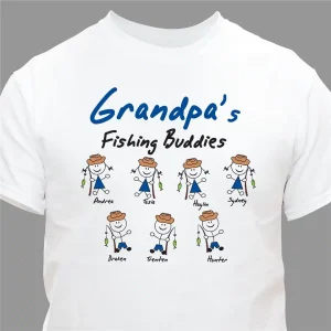 Personalized Fishing Buddies T-Shirt, Father's Day Gifts, Shirt For Dad, Grandpa Shirt, Gift For Dad, Fishing Shirt For Dad, Fishing Grandpa
