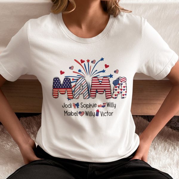 Personalized Grandparent American Shirts With Kids Names 3