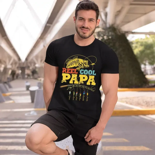 Personalized Reel Cool Papa Fishing Shirt 3
