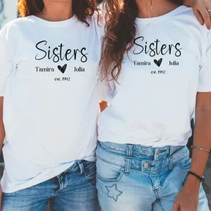 Personalized Sister T-Shirt, Sister Birthday Gift, Matching Sisters Shirts, Customized Sister, Gift for Sisters, Fun Sister Gift