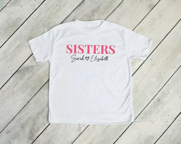 Personalized Sisters Shirts Custom Name Sweatshirt Matching Sisters Crewneck Sister Gifts Sibling Gift Custom Family Sweatshirt 1 gm optimized