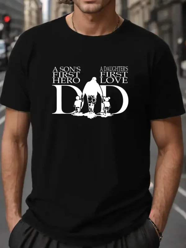 Plus Size Mens DAD Graphic Print 1