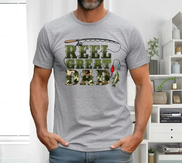 Reel Great Dad Shirt Fisher Daddy Shirt 1