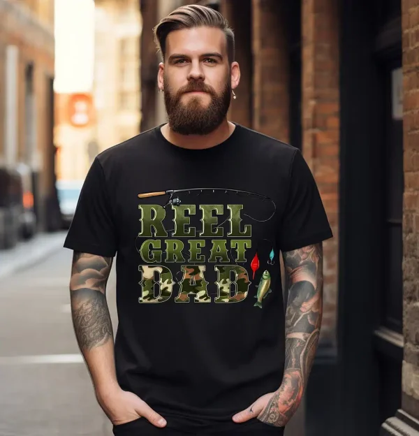 Reel Great Dad Shirt Fisher Daddy Shirt 3