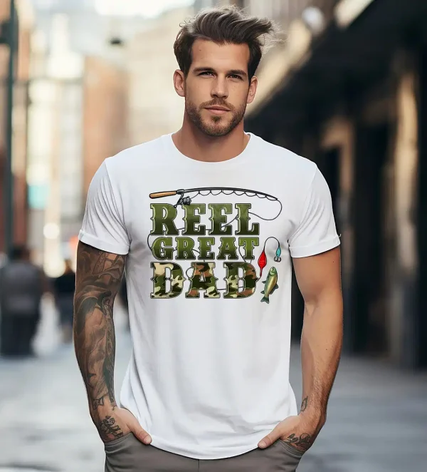 Reel Great Dad Shirt Fisher Daddy Shirt 4