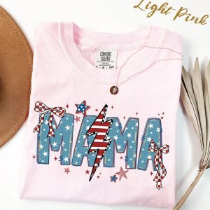 Retro USA Tee, American Mama, Mama T-Shirt, Retro Mama America, 4th of July T-Shirt, American Mama, USA T-Shirt