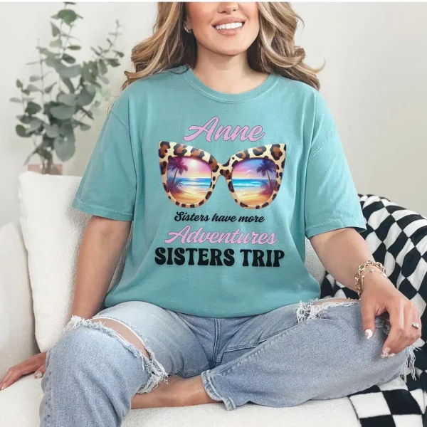Sisters Trip 2025 Shirt Sisters Road Trip Shirt Custom Trip Shirt Sister Trip Girls Vacation Shirt Best Friend Gift Family Vacation 3 gm optimized