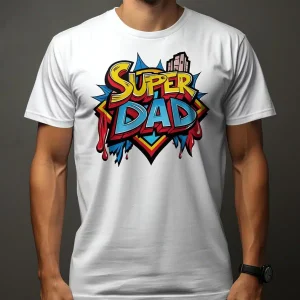 Super Dad T-Shirt, Father's Day Gift Idea, Comic Book Style Superhero Dad, Fun Graphic Tee for Dads, Cool Dad