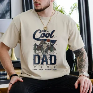 The Cool Dad Shirt, Western Dad T-Shirt, Western The Cool Dad Shirt, Happy Father's Day Shirt, Dad Life Shirt, Bull Skull, Retro Cowboy Dad