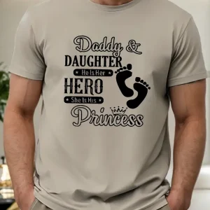 Unique Dad And Daughter Bonding Print T Shirt 1