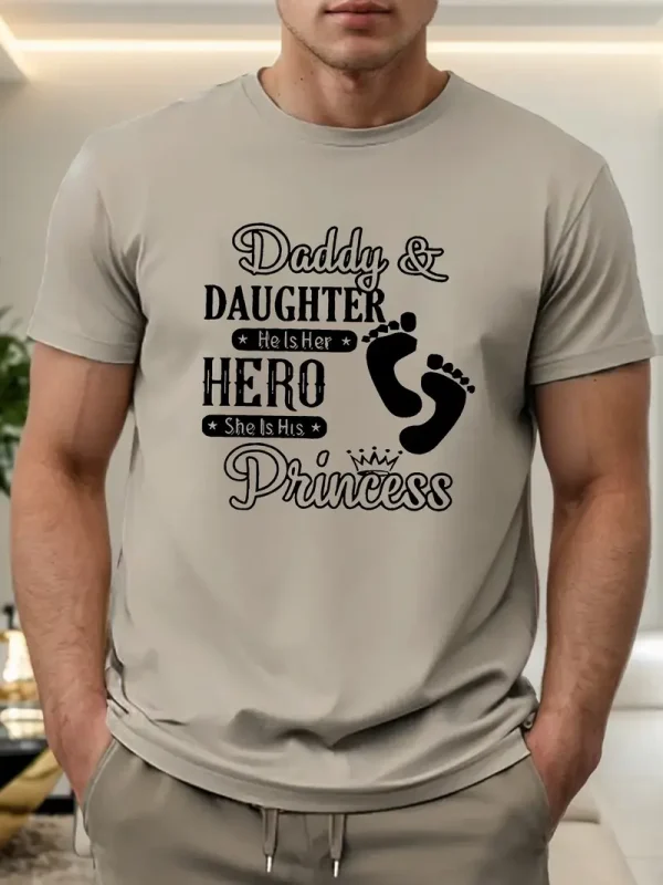 Unique Dad And Daughter Bonding Print T Shirt 1