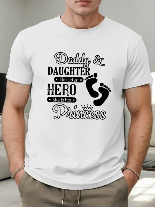 Unique Dad And Daughter Bonding Print T Shirt 2