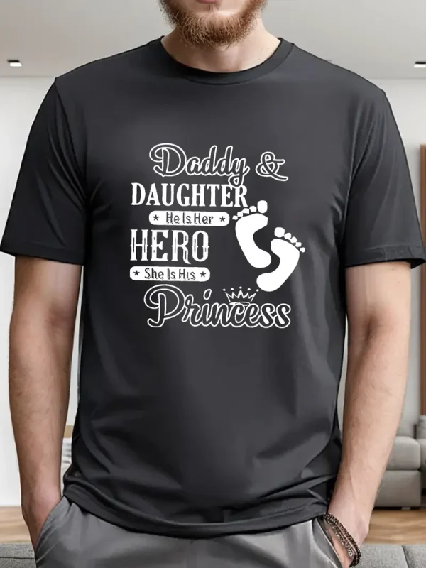 Unique Dad And Daughter Bonding Print T Shirt 3