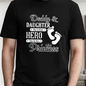 Unique Dad And Daughter Bonding Print T Shirt 4
