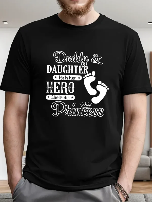 Unique Dad And Daughter Bonding Print T Shirt 4